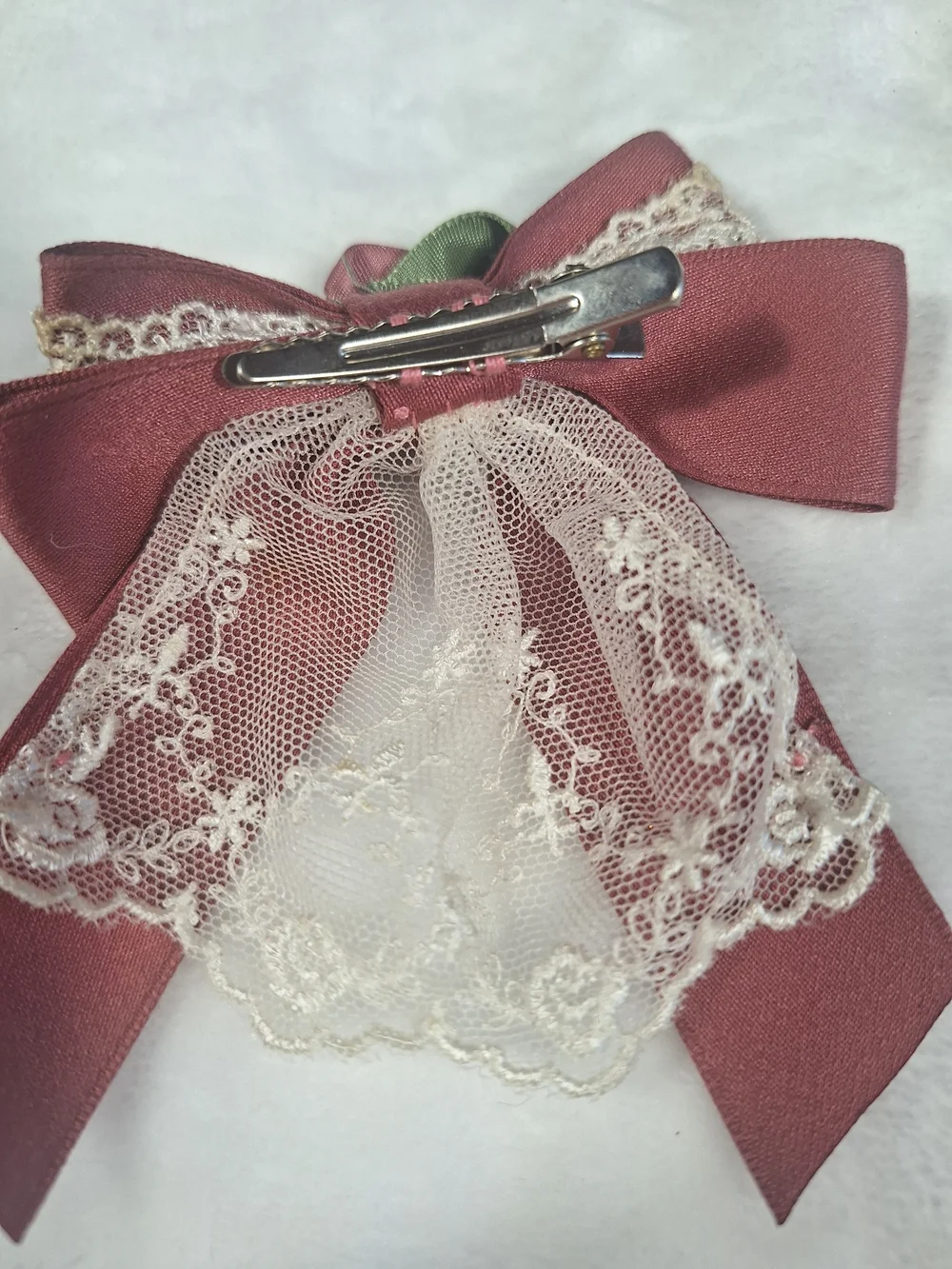 Innocent World Pink Rose Lace Hair Bows | Set of 2 | Classic Lolita